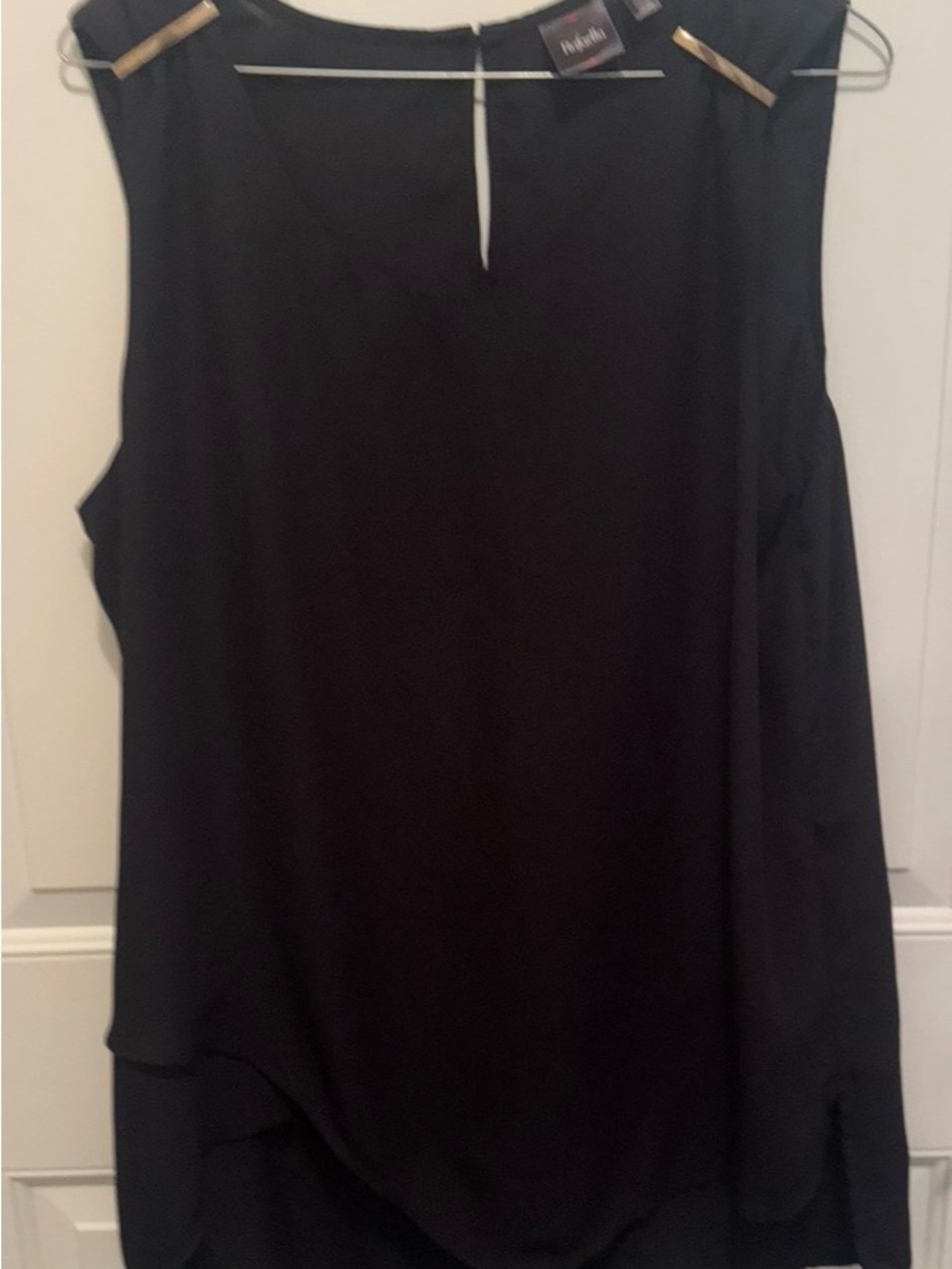 a.n.a Black Sleeveless Camisole with Gold Shoulder Bars